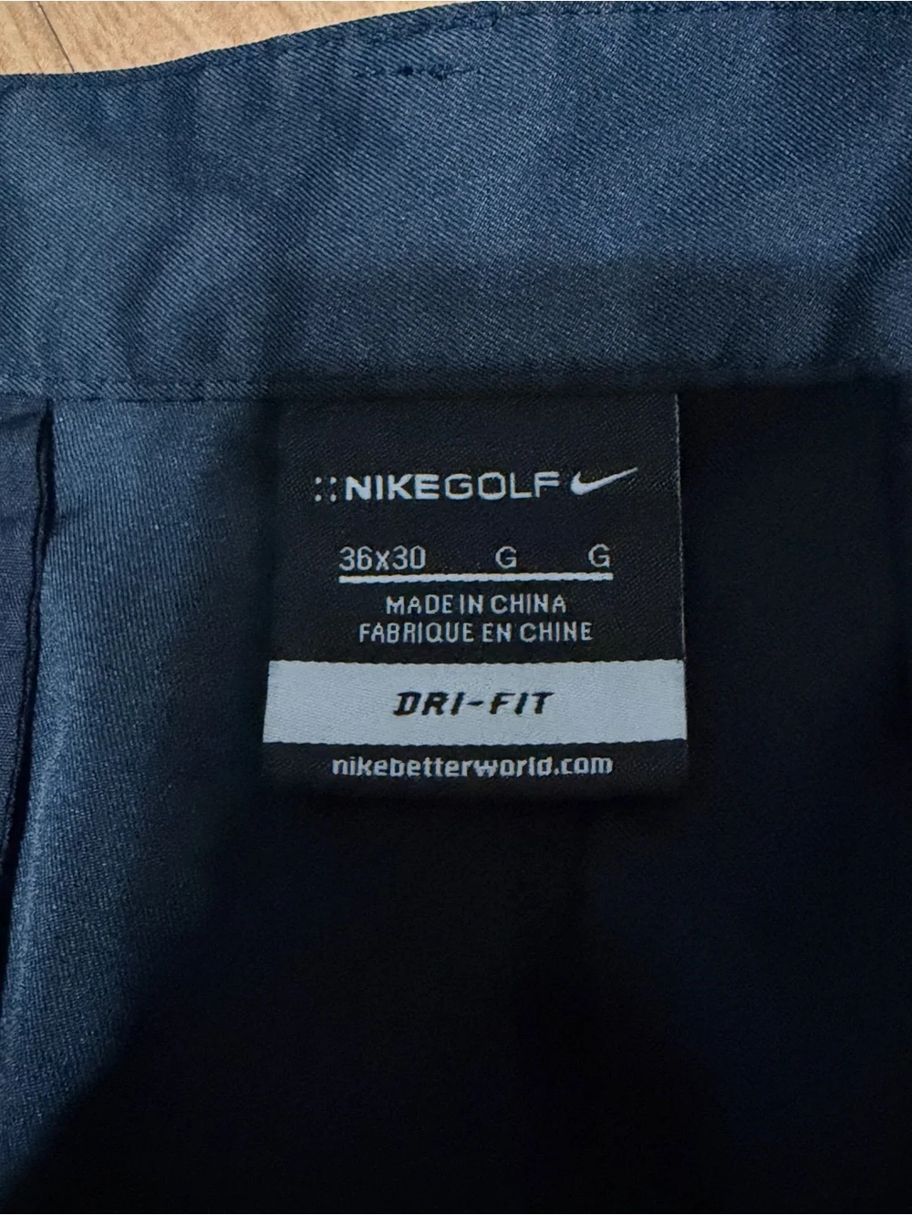 Nike Golf Dri-FIT Black Flat Front Stretch Pants Regular Fit 36x30